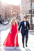 This dress was perfect for my engagement photos. Photographs beautifully!
I just wish the width of the straps were smaller. I feel like it made me look bigger then I am. - Ashleigh K.