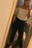 Absolutely loved wearing this bodysuit! It is a bit see through I was wearing a white strapless bra and you could still see it but I didn't mind since it was not to noticeable. The only thing is that I ordered a small and the cut comes a bit to high. Even in highwaisted jeans when I sit I have to be careful since the cut might show. Other than that I love the fit of this and would definitely order in other colors. - Ariana S.