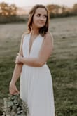 We had a simple backyard wedding and I wanted something that spoke to that - this dress was everything and more. While I have a very small busy, the fabric was generally tight enough that I felt comfortable. I only had to adjust the fabric every now and then - Jessica H.