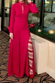 Absolutely a great dress. Good quality. Had to wear really high heels for it since I'm barely 5'3.  Color and size is true to picture. Highly recommended. Petite build, bought an XS. - HANG T.