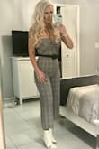 Super cute but big in the top.  I have a bigger booty and I had room in the hips, probably could have gotten an xs.   Very cute though. - Ann O.