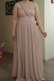 Purchased this dress as a bridesmaid dress and absolutly love it!
The material feels nice and there is some weight to the dress. I have yet to find any weird or faulty stitching. The colour wasn't as pink as i'd hoped, but it will work fine.
Its very hard to find a floor length gown being 5,9 but this one sweeps the floor. I will be purchasing again from Lulus. - Jessica H.