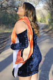 Absolutely loved the dress. It's amazing, the color, and how it fits. It's stretchable and takes up your body shape. I used this dress for my graduation and after party. Everyone loved it and told me I look pretty. - Ishita J.