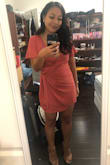 I wanted a nice wrap dress for a family event, and this was perfect! The color is beautiful, and I got so many compliments. One of the best buys I've gotten from Lulus and I almost always buy dresses from here. Heels are also from Lulus and pair well, but I don't think they sell it anymore. - Arni D.