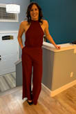 I am quite tall and I have broad shoulders, so jumpsuits are quite hard to find. This jumpsuit fit great! It was long enough that I could wear heels, and I had enough room for my quads in the legs. - Molly M.