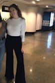 i was worried about these pants since they just have a small zipper and aren't very stretchy, but they could not have fit any better, they were slimming AND made my butt look great. i could not recommend these pants enough - Adriana D.