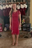 I wore it for my graduation. I got a size small and it fit great. It was a little long but it worked great since my graduation was in December! - Paige I.
