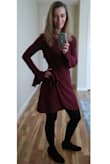 This is another of my favorites. It looks elegant and is so comfortable that I got it in both colors. It is also warm and a great dress to wear during the colder months. - Ruth F.