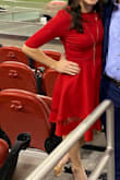 I wore this dress to a holiday party and it was a hit! I definitely stood out (I received many compliments) and felt really pretty wearing it. When it arrived from Lulus, it was a little wrinkled which was disappointing but it ended up being fine. I'll just need to dry clean it before another event. Can I dry clean it? Anyway, I really like that it was 3/4 sleeve which is nice because I'm always cold. I'm glad I didn't order a size bigger, it would have been too big. A size small was perfect (I'm usually a small or medium). Overall, I'd definitely recommend this dress for anyone looking to stand out. I will be wearing this one again! - Lyndsay G.