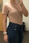 It fits good, very comfortable, but looks a little big/oversized at the top and around arms. However, if I had sized down, it might have not fit me at the bottom as a bodysuit. - Alexandra M.