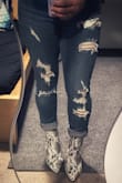They fit true to size! I love how they are right above my ankle and not any higher than that. Thought I would need to break them in but they're super comfortable. I can't wait to wear them out! - Stefanie C.