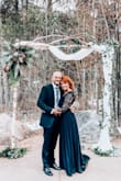 I bought this dress for a winter wedding in Vail, CO and it was absolutely stunning! I received so many compliments and when my boyfriend saw me in it I thought I'd never pick his jaw up off the floor LOL. Even the seamstress gasped when I went in to have it hemmed and stepped out of the dressing room. I LOVED the long sleeves and the open back. The lace was absolutely gorgeous and the shelling of the lace in the v-cut was so flattering. Plus, it slimmed the waist in the perfect place and was so flowy and fun to dance in. I highly recommend! - Kandi S.