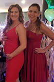 Wearing this dress to my Christmas gender reveal party!!! I can still fit in it because the material has a great stretch to it! Perfect for the upcoming holidays Christmas and Valentines !!!!! - Lisa B.