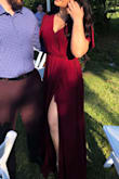Wore this to a wedding and it was so comfortable!!! It's pretty long though I'm 5'5" and I wore a pretty standard heel and it was dragging everywhere which was annoying but still cute nonetheless. - Michelle P.