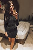 This dress was exactly what I was looking for for New Year's Eve on my honeymoon in Mexico. Fit like a glove and was long enough for me! - Brenna K.