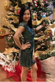This dress doesn't disappoint! I Wore this dress to our Company Christmas party & got lot of compliments. I don't usually like to wear this kind of color but surprisingly i loved it, it's very classy. great deal for the price. I also have this in white, saving it for my bachelorette party! - Lyette Z.