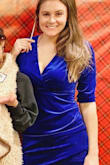 Such a flattering dress and beautiful vibrant color. Stretchy thick material. Long enough for a tall girl. Loved it! - Moira M.