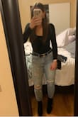 I love these pants! They are so comfy. They fit the waist and are loose through the leg for a nice mom fit without being actual mom jeans. I'm 5'7 140 with an athletic build and got a size 7. Normally I wear a 4/6 in pants. Would definitely recommend! - Courtney K.