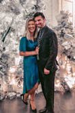 I absolutely love this dress! I got it to wear at my fiancé's holiday party, and it was a total hit. It's super comfortable, and the wrap style made it fit in all the right places! I wore a regular bra with the dress and had no issues. The velvet is so soft, and I loved the feel of it! The high low bottom was the perfect mix of style and class, and it looked great with my 3in heels. The short sleeves were just enough coverage for winter. I received many compliments and would 100% recommend this dress! - Elizabeth F.