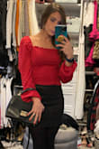This was the perfect Christmas red top just ran a little loose on the top sleeves but was able to
Secure it with a safety pin! - Jenna L.
