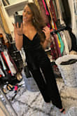 Best black velour jumpsuit soft and keeps you warm! - Jenna L.