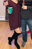 very cute! usually an xs at lulus, but sized up to a small just in case it was too short... glad i did the length was perfect! i wouldn't raise your hands up over your head too much though, the dress rises up past your butt if you do - Jenn C.