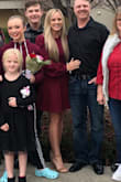 The fit was great. Perfect length on sleeves and length. The color was beautiful! I wore it to my nieces Nutcracker performance and it was perfect! - Lindsay H.