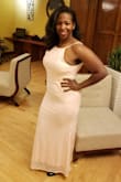 I absolutely love this dress. I wore to the theater to see Phantom of the Opera, then to a wedding. I love the color, length and fit. I've gotten numerous compliments on it - Sierra B.
