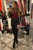 Love this lace top I paired it with red tank top
To give it a pop around the Christmas holiday! - Jenna L.