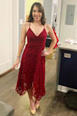 This dress was elegant yet fun for a black tie optional Christmas party. I was a little concerned about it having a slightly low cut due to having a small chest but the dress was flattering in every way and the perfect length for a shorter person. Loved it! - Shannon N.