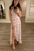 I AM IN LOVE WITH THIS DRESS. I got it to wear to a wedding this past May and I have never felt more beautiful. It is comfortable, true to size, and just absolutely stunning. I received so many compliments and felt like a princess. - Catherine B.