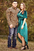 Ordered this dress for family photos and I absolutely loved it! I was torn between getting a medium or a large since my upper body is smaller. But I decided to do a large because I wanted the wrap to begin on my side. I'm so glad I went with the large. Great quality and comfortable! Would definitely recommend and purchase again! For reference I'm 5'4" 160 lbs 36D and a size 10 pants. - Christene E.