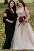 I was looking for something to buy for my friends wedding , this was the first time I would ever be a brides maid . I originally tried on dresses at the shop and of course being the procrastinator that I am I waited and waited til it got close to the wedding . I wanted something to match the material the other bridesmaids were wearing and I absolutely knew I wanted a sweetheart neckline . This was an Amazing  find , must get ! I am 5'1 so I did have to get it fitted to my height but other than that it was perfect ! ( wearing a black scarf in photo ) - Maribel M.