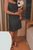 This dress is so comfortable and beautiful, the cowl neck, ruching at the waist and slit all come together to give you a great silhouette. I'm a breastfeeding mama so I purchased this larger than I would normally wear as my boobs change size often and I have a little extra weight, it's a bit loose at the waist but nothing unflattering. I also had it hemmed, the midi length was not flattering on me. - Sadiyah G.