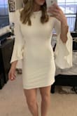 Ordered this dress In white for graduation. It was a little shorter than I anticipated, but it was still super classy nonetheless. It's lined well so it's not see-through, and I got so many compliments! - Sarah W.