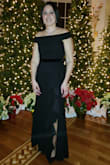 Beautiful dress fits true to size I got a large my hips are 44 so that should be XL but all my other measurements are L and it fit great! Highly recommend!! - Patrice S.