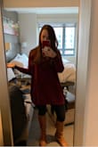 The perfect, soft, slightly oversized tunic sweater. It's a great length, covers my butt so I can wear it with leggings, and I find myself reaching for it in my closet all the time because it's so incredibly comfortable. I bought another in black! - Catherine F.