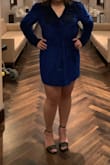I am typically an XL in Lulus but this one was HUGE in an XL. So I ordered an L which fit perfectly! The top was a bit wayyyyy too lose and low cut so I had to use a safety pin, but then it was absolutely perfect! The material is super comfortable and soft. The color is beautiful and the overall quality is very well made. I wore this for a rehearsal dinner as well as Christmas Eve dinner. Love this dress and a great buy for the holiday season. - Meagan L.