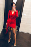 I loved this dress. Fits perfectly and looks classy. The quality is really good and soft. - Tatev P.
