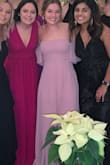 I got so many compliments on this dress! I did have to get it hemmed but no other alterations than that. I didn't have to wear a bra since it is already padded. It was perfect. - Samantha L.