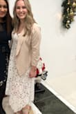 Beautiful dress!! Little tight on the top and had to exchange my small for a medium but overall love the dress and how it fits! Did not have to wear a bra underneath and very comfortable to wear for more than a couple of hours! - Jessica R.
