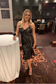 Ordered this for a work Christmas party and loved it! Got so many compliments and felt super comfortable in it. Such great quality and the perfect length. I also love that the straps are adjustable and stretchy, it wasn't uncomfortable like some spaghetti straps can be. - Mary T.