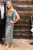 I really liked this dress. It was a little tight in the rib cage area, and a little big for me in the chest, but other than that it fit well. I didn't mind that it was a little longer on me since I am short - because I wore it to a wedding. I would recommend - Haley G.