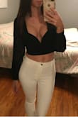 My favorite part of this shirt is the back. The front is much lower than I expected and gives basically no support. If you're not comfortable going without a bra this isn't the shirt for you. - Courtney K.