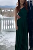 Thin material but beautiful color. Was a hit and photographed so well! Was able to style uniquely and I ended up loving it with a nice stick on bra - Liz L.
