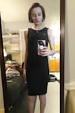 I read plenty of the reviews on this particular dress before I bought it. I've had XS Lulus dresses in the last couple months and I've found them to be too small. However, because this was a midi style and the reviews claimed it 'ran large', I decided to give the XS a try and I'm glad I did. It really fits like a glove. The fabric is thick and comfortable despite being unlined. It's stretchy so the length could be adjusted to your taste. Personally I have a pretty big back compared to the rest of my body, so the straps didn't pose an issue like some of the reviews claimed. Easily my favorite purchase from Lulus so far. Would highly recommend it to anybody looking to add a stable LBD to their wardrobe. - Lauren W.