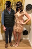 I ordered this dress in rose gold for NYE and loved it. The medium fit perfectly. My only issue was that it was a little snug in the sleeves and bottom hem, so it made it difficult to sit down comfortably and I had to be careful not to bend over since it did ride up a little. Overall, I was happy with the dress! - Jenna C.