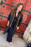 I wore this jumpsuit for my graduation. Loved the material and the fact that the straps are adjustable. People loved it. - Jillian G.