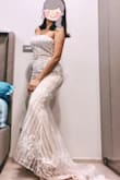 Bought this dress on a whim for my wedding. Fits like a glove I was amazed. Lulus dresses never disappoint me! - Tint T.