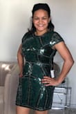 The most elegant dress that I had been before, amazing, beautiful and true with the size, looks perfect for elegants ocassions - Solanlly S.